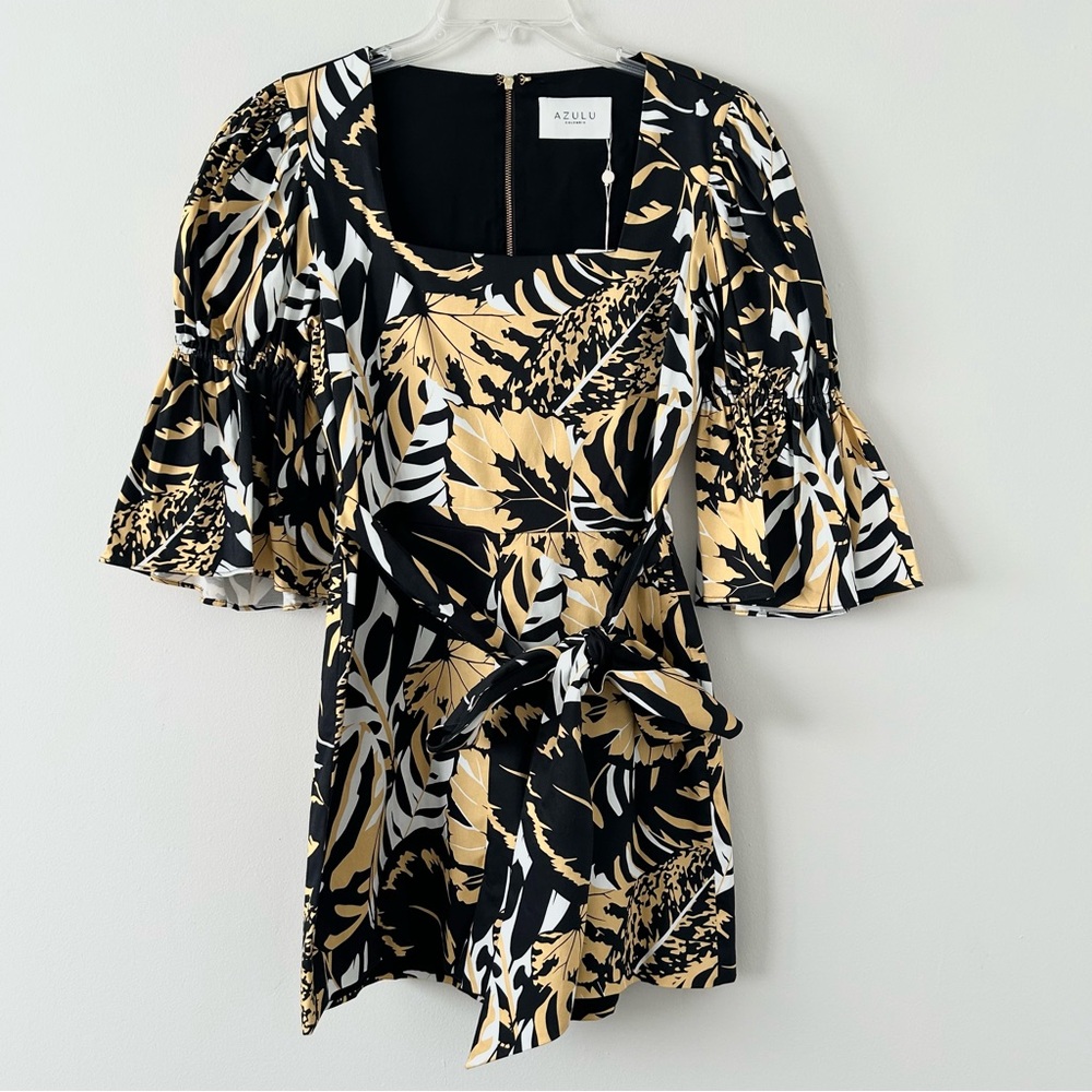 Azulu Columbia Senegal Romper in Safari Leaves